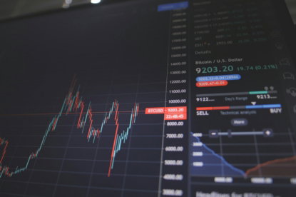 screen showing bitcoin trading chart